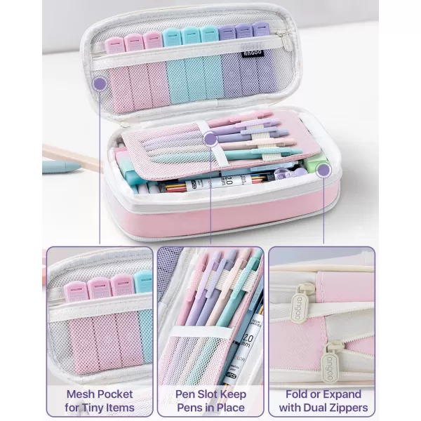 imageFour Candies 36PCS Aesthetic School Supplies in Large Capacity Pencil Case 12PCS Mechanical Pencils 0520mm with 624PCS Lead Refills Cute Pencils Ideal for Writing Drawing ampamp Drafting PinkPink