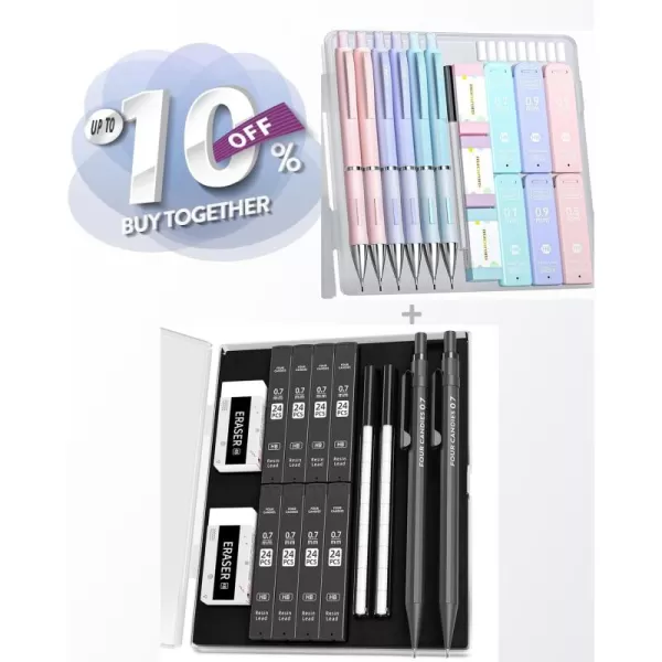 imageFour Candies 07mm Mechanical Pencil Set  Pastel Mechanical Pencil Set