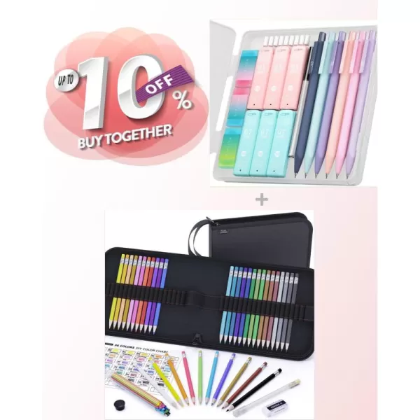 imageFour Candies Cute Mechanical Pencil Set  36Color Colored Pencils Set