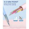 imageFour Candies 6 PCS Multicolor Pen 05mm Colored Pens 4in1 Multicolor Ink Pens 18 Colors Retractable Ink Pens for Office School Supplies