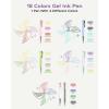 imageFour Candies 6 PCS Multicolor Pen 05mm Colored Pens 4in1 Multicolor Ink Pens 18 Colors Retractable Ink Pens for Office School Supplies