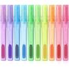 imageFour Candies Cute Pastel Highlighters 10 PCS Highlighters Assorted Colors Soft Chisel Tip Clear Ink View Aesthetic Highlighters Set for Organizing and Coloring