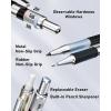 imageFour Candies 27PCS Art Mechanical Pencil Set with Case 4PCS Metal Drawing Pencil 03 05 07 09 mm ampamp 2PCS 2mm Lead Holder HB 2H 2B 4B Color with 552 Graphite Lead Refills for Drawing Sketching03mm05mm07mm09mm20mm