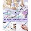 imageFour Candies 36PCS Aesthetic School Supplies Mechanical Pencil Set 05mm 07mm 09mm ampamp 20mm with 624 Lead Refills Back to School Supplies for Writing ampamp Drawing Ideal Stationary Set Gift BluePurple