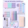 imageFour Candies 36PCS Aesthetic School Supplies Mechanical Pencil Set 05mm 07mm 09mm ampamp 20mm with 624 Lead Refills Back to School Supplies for Writing ampamp Drawing Ideal Stationary Set Gift BluePink