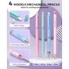 imageFour Candies 36PCS Aesthetic School Supplies Mechanical Pencil Set 05mm 07mm 09mm ampamp 20mm with 624 Lead Refills Back to School Supplies for Writing ampamp Drawing Ideal Stationary Set Gift BlueBlue