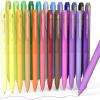 imageFour Candies Quick Dry Ink Colored Pens Set 12 Colors Retractable Gel Pens 07mm Fine Point Colorful Pen for Note Taking ampamp Drawing Colored Gel Pen with Comfort Grip for Office School ampamp Home24