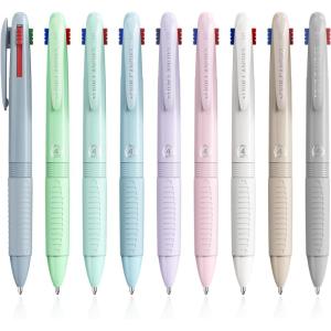 imageFour Candies Multicolor Pens 4in1 Colored Pen 9 Pack 10mm 4 Color Pens Quick Dry Nurse Pens Smooth Writing Colored Ink Pens Comfort Grip ampamp Macaron Office And School Supplies Gifts For Girl