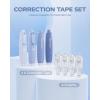 imageFour Candies 6MM Retractable Gradient Correction Tape Easy to Use TearResistant 4PCS Tape with 4 Extra Refills Pen Shaped Smooth ampamp Quick Drying for School Office SuppliesPurpleBlue