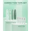 imageFour Candies 6MM Retractable Gradient Correction Tape Easy to Use TearResistant 4PCS Tape with 4 Extra Refills Pen Shaped Smooth ampamp Quick Drying for School Office SuppliesPurpleGreen
