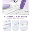imageFour Candies 6MM Retractable Gradient Correction Tape Easy to Use TearResistant 4PCS Tape with 4 Extra Refills Pen Shaped Smooth ampamp Quick Drying for School Office SuppliesPurplePurple