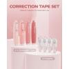 imageFour Candies 6MM Retractable Gradient Correction Tape Easy to Use TearResistant 4PCS Tape with 4 Extra Refills Pen Shaped Smooth ampamp Quick Drying for School Office SuppliesPurplePink