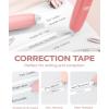 imageFour Candies 6MM Retractable Gradient Correction Tape Easy to Use TearResistant 4PCS Tape with 4 Extra Refills Pen Shaped Smooth ampamp Quick Drying for School Office SuppliesPurplePink