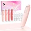 imageFour Candies 6MM Retractable Gradient Correction Tape Easy to Use TearResistant 4PCS Tape with 4 Extra Refills Pen Shaped Smooth ampamp Quick Drying for School Office SuppliesPurplePink