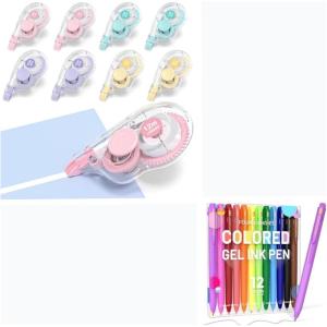 imageFour Candies White Correction Tape Quick Dry Ink Colored Pens Set