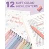 imageFour Candies 56 PCS Aesthetic School Supplies with Cute Pencil Case 6 Multicolor Pen 12 Pastel Highlighters 5 Gel Pens Black Ink 9 Mechanical Pencils for Student Stationary Set Preppy Stuff BluePurple