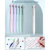 imageFour Candies 56 PCS Aesthetic School Supplies with Cute Pencil Case 6 Multicolor Pen 12 Pastel Highlighters 5 Gel Pens Black Ink 9 Mechanical Pencils for Student Stationary Set Preppy Stuff BlueBlue