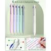 imageFour Candies 56 PCS Aesthetic School Supplies with Cute Pencil Case 6 Multicolor Pen 12 Pastel Highlighters 5 Gel Pens Black Ink 9 Mechanical Pencils for Student Stationary Set Preppy Stuff BlueGreen