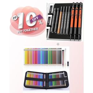 imageFour Candies 3PCS 13mm Mechanical Pencil Set  36 PCS Colored Pencils Set 26mm