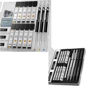imageFour Candies 3PCS 2MM Mechanical Pencils 4PCS Metal Mechanical Pencils