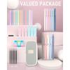 imageFour Candies 39 PCS Aesthetic School Supplies  12PCS Black Ink Pens with 2 Highlighter for School