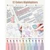 imageFour Candies 39 PCS Cute School Supplies with Pen Case for Girls  5 Black Ink Gel Pens 12 Pastel Highlighters 6 Aesthetic Mechanical Pencils Set for Stationary College Essentials CreamCream