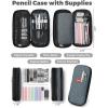imageFour Candies 39 PCS Cute School Supplies with Pen Case for Girls  5 Black Ink Gel Pens 12 Pastel Highlighters 6 Aesthetic Mechanical Pencils Set for Stationary College Essentials CreamBlack