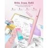 imageFour Candies 39 PCS Cute School Supplies with Pen Case for Girls  5 Black Ink Gel Pens 12 Pastel Highlighters 6 Aesthetic Mechanical Pencils Set for Stationary College Essentials CreamPink