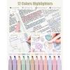 imageFour Candies 39 PCS Cute School Supplies with Pen Case for Girls  5 Black Ink Gel Pens 12 Pastel Highlighters 6 Aesthetic Mechanical Pencils Set for Stationary College Essentials CreamBlue
