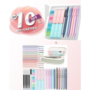 imageFour Candies 39 PCS Aesthetic School Supplies with Cute Pen Case  Cute Mechanical Pencil Set