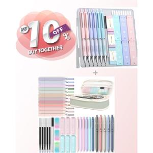 imageFour Candies 39 PCS Aesthetic School Supplies with Cute Pen Case  Pastel Mechanical Pencil Set