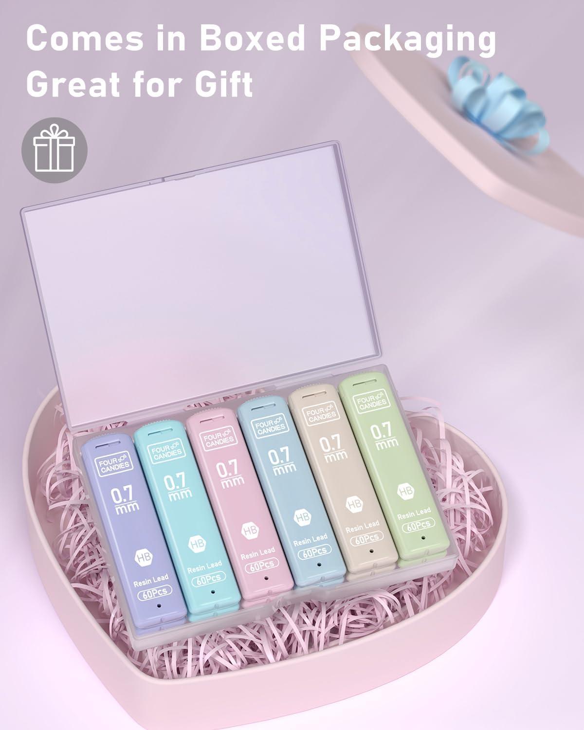 imageFour Candies 07mm Lead Refills  4PCS Cute Mechanical Pencil Set