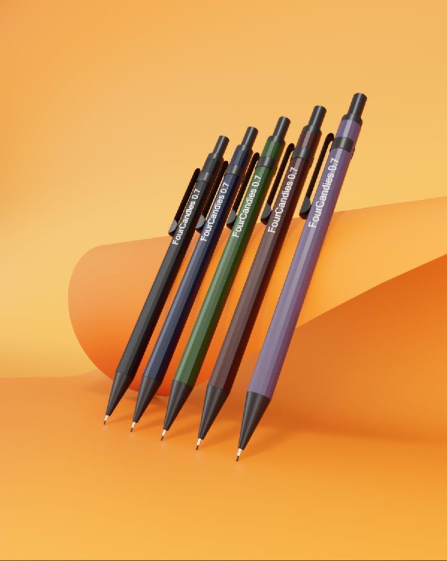 imageFour Candies 07mm Mechanical Pencil Set with Case  Mechanical Pencil Set with Case