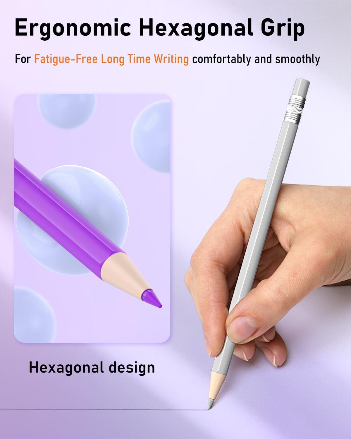 imageFour Candies 36 PCS Colored Pencils Set 26mm Mechanical Pencil Set with Case  3PCS Cute Pencils 07mm