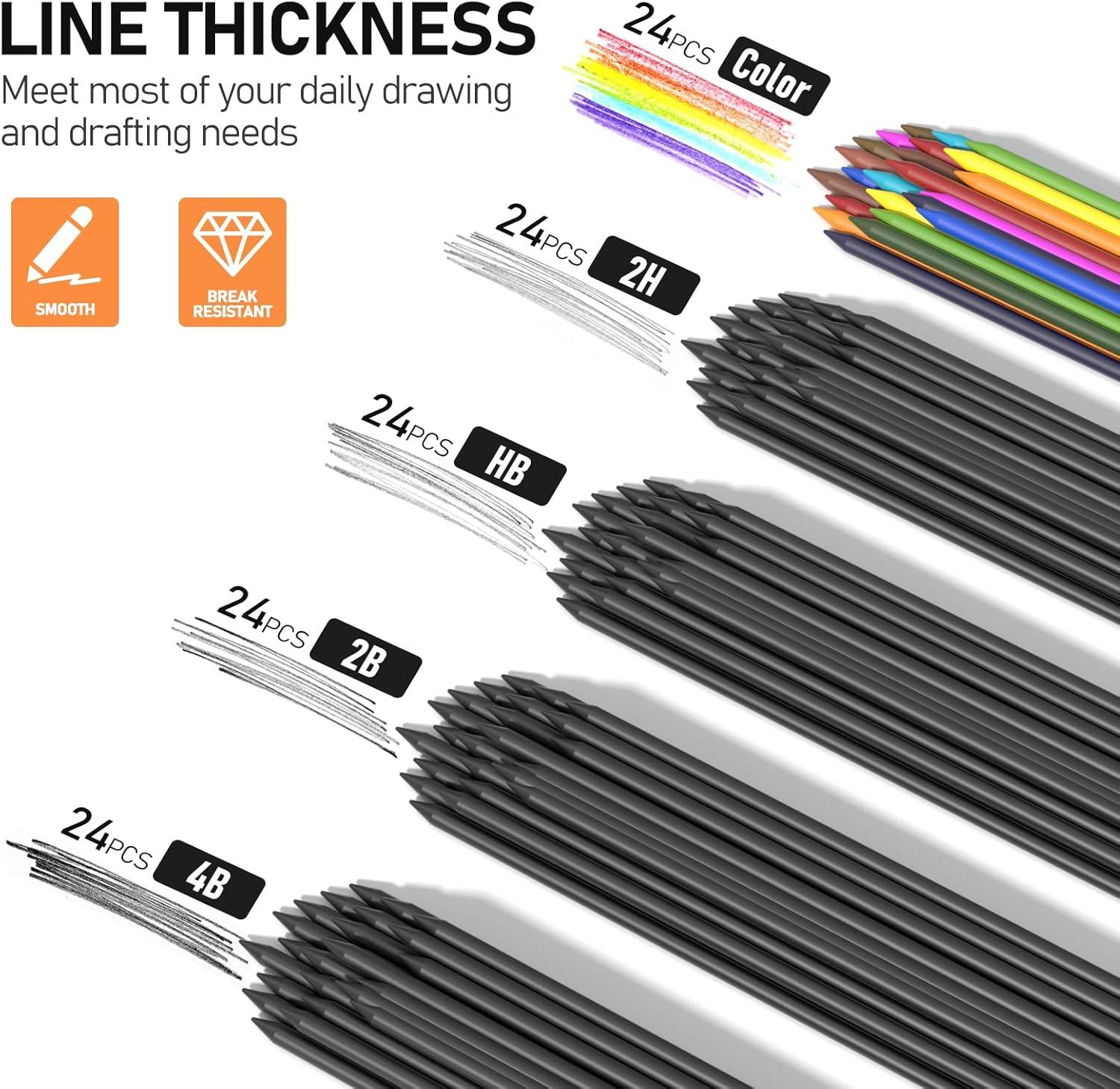 imageFour Candies 3PCS 2MM Mechanical Pencils 36PCS Aesthetic School Supplies