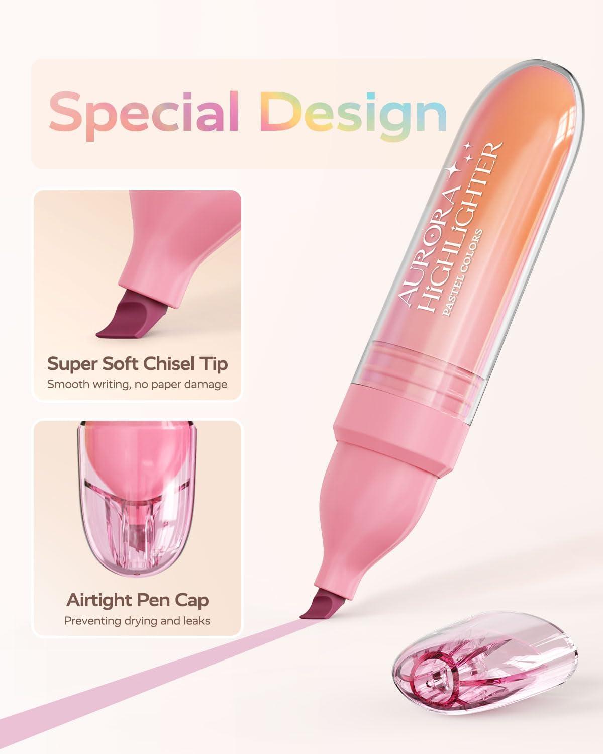 imageFour Candies Cute Mechanical Pencil Set 12 Pcs Highlighters Assorted Colors