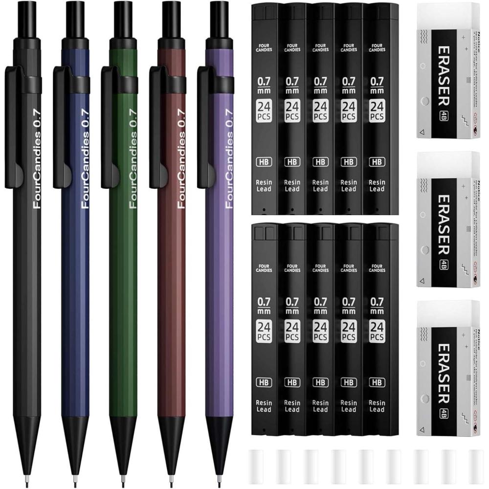 imageFour Candies 07mm Mechanical Pencil Set with Case  Mechanical Pencil Set with Case