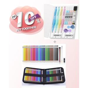 imageFour Candies 4PCS Cute Mechanical Pencil Set  36 PCS Colored Pencils Set 26mm