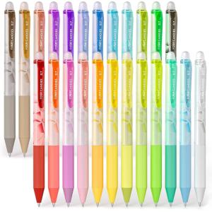 imageFour Candies 07mm Erasable Gel Pens Make Mistakes Disappear Colored Pens 18 Colors Retractable Fine Point Erasable Pens for Writing Drawing Planner ampamp School Supplies24