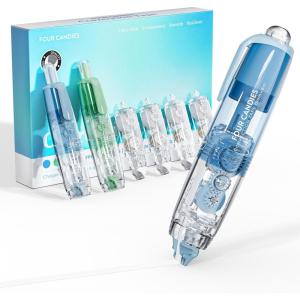 imageFour Candies 8 Pack Tape Refills Refillable Correction Tape Easy to Replace for School Office SuppliesBlueGreen