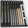 imageFour Candies 13mm Mechanical Pencil Set with 72 Lead Refills 3PCS Metal Weatherproof Body Heavy Duty Carpenter Pencil 3 Eraser 16 Eraser Refills for Outdoor Woodworking Drafting Marking with Case3Pack