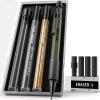 imageFour Candies 13mm Mechanical Pencil Set with 72 Lead Refills 3PCS Metal Weatherproof Body Heavy Duty Carpenter Pencil 3 Eraser 16 Eraser Refills for Outdoor Woodworking Drafting Marking with Case1Pack