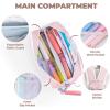 imageFour Candies Blue Pencil Case 3 Compartment Pouch Large Pencil Case for School Girls Teen Boys Women Dark Blue Removable Handle ampamp Zipper Cute Pencil Bag for Office CollegePink