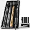 imageFour Candies 13mm Mechanical Pencil Set with 72 Lead Refills 3PCS Metal Weatherproof Body Heavy Duty Carpenter Pencil 3 Eraser 16 Eraser Refills for Outdoor Woodworking Drafting Marking with Case1Pack