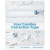 image:imageFour Candies Refillable Retractable White Correction Tape 2PCS White Cute Smooth Push Pull Out Tape with 4 Extra Refills Pen Shaped Applicator for School Office Supplies Pink GreenBlueGreen