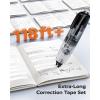 image:imageFour Candies Refillable Retractable White Correction Tape 2PCS White Cute Smooth Push Pull Out Tape with 4 Extra Refills Pen Shaped Applicator for School Office Supplies Pink GreenBlackWhiteGrey