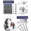 image:imageFour Candies 87 Pack Sketching Kit for Artist Gifts Art Supplies Drawing Set with Colored Pencils Sketchbook Coloring Book Complete Drawing Tools in Zipper Case for Adult Teens amp Beginner