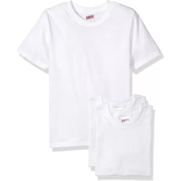 imageSoffe Big Boys Short Sleeve TShirtWhite 3 Pack