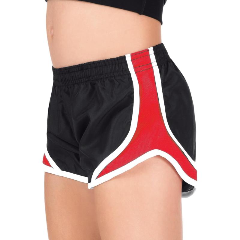 imageSoffe Girls Team Shorty Short PolyBlackRedWhite