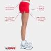 imageSoffe Womens Authentic Cheer Shorts 3 Inseam MultipackRed 2 Pack